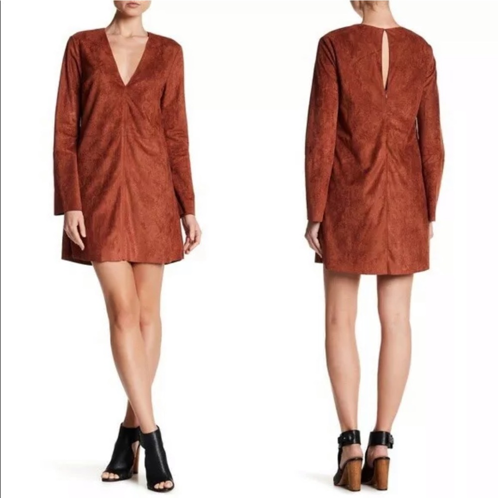 ASTR Suede Bell Sleeve Dress